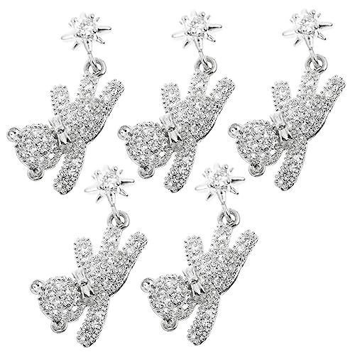OATIPHO 5 Stück Nagelkunst Stifte Süße Bärenförmige Nagelglitter Zubehör für Nagelkunst Japanischer Stil Glitzernde Schleifen Designs Hochwertige und Langlebige Nail Art Accessoires von OATIPHO
