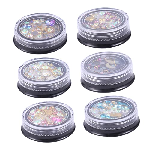 OATIPHO 6 Boxen Nagelkunst Dekorationsboxen Bunte Strasssteine und Perlen für Maniküre Diy Nagelbead Sticker und Zubehör Weiß Rosa Helllila Hellrosa OATIPHO 6 Boxen Nagelkunst Dekorationsboxen Bunte Strasssteine und Perlen für Maniküre Diy Nagelbead Sticker und Zubehör Weiß Rosa Helllila Hellrosa von OATIPHO