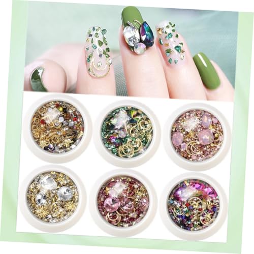 OATIPHO 6 Sätze Strasssteine Nagelkunst Zubehör für Maniküre Langlebige Leichte Dekorationen Geeignet für Natürliche und Künstliche Nägel Modische Nail Art Accessoires für Damen DIY OATIPHO 6 Sätze Strasssteine Nagelkunst Zubehör für Maniküre Langlebige Leichte Dekorationen Geeignet für Natürliche und Künstliche Nägel Modische Nail Art Accessoires für Damen DIY von OATIPHO