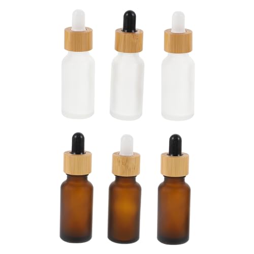 OATIPHO 6 Stück Nachfüllbare Matte Glasflasche mit Holzdeckel und Pipette für Ätherische Öle Duftöle Laboranwendungen Zufälligen Farben Zufällige Farbe OATIPHO 6 Stück Nachfüllbare Matte Glasflasche mit Holzdeckel und Pipette für Ätherische Öle Duftöle Laboranwendungen Zufälligen Farben Zufällige Farbe von OATIPHO
