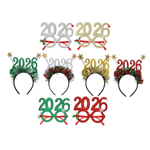 OATIPHO 8 Stück Teiliges Silvester Party mit Glitzer Haarreifen und Brillen Fotorequisit für Neujahrsfeier Vielseitiges Partyzubehör für Familien und Büropartys OATIPHO 8 Stück Teiliges Silvester Party mit Glitzer Haarreifen und Brillen Fotorequisit für Neujahrsfeier Vielseitiges Partyzubehör für Familien und Büropartys von OATIPHO