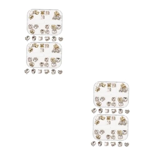 OATIPHO 96 Teiliges Transparente Glas-nail-art-dekorationen Flachrückige Schmucksteine Langlebig Klar für DIY Nagelkunst Hochzeit Party Alltag von OATIPHO