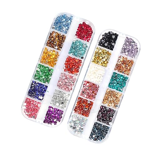 OATIPHO DIY Nagelkunst Dekorationen Maniküre Schmuck mit Bunten Strasssteinen und Edelsteinen für Nageldesigns Partys und Besondere Anlässe von OATIPHO