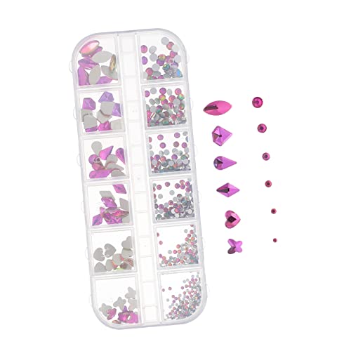 OATIPHO Dekorativer Nageldiamant Fächer Nagelzubehör mit Verschiedenen Farben für Nageldesigns für DIY Maniküre und Nail Art Sicher und Leicht aus Harz Gefertigt von OATIPHO