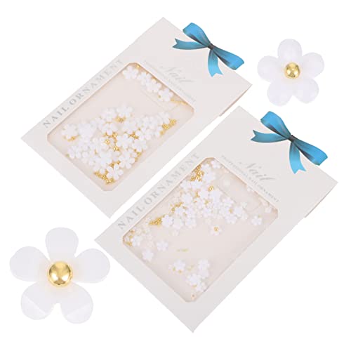 OATIPHO Diy Nagelkunst Dekorationen Mini Weiße Resinblumen und Stahlkugeln Nagelaccessoires für Stilvolle Maniküren und Besondere Anlässe OATIPHO Diy Nagelkunst Dekorationen Mini Weiße Resinblumen und Stahlkugeln Nagelaccessoires für Stilvolle Maniküren und Besondere Anlässe von OATIPHO