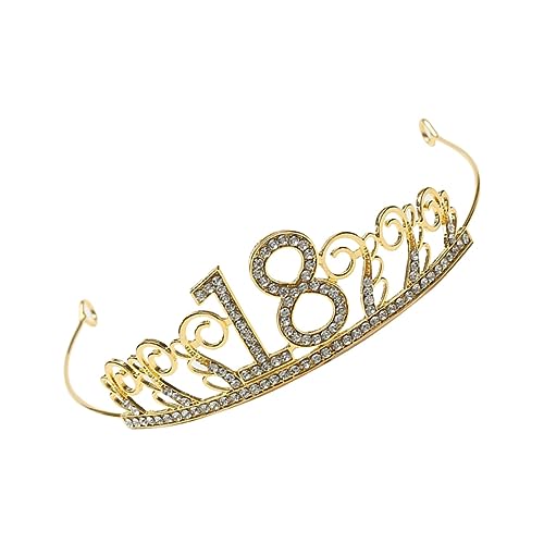 OATIPHO Goldene Kristallkrone Torten Dekoration Krone Accessoires für Kuchenfeier Eleganter Kuchen Topper für Hochzeiten und Partys Langlebig für Festliche Anlässe OATIPHO Goldene Kristallkrone Torten Dekoration Krone Accessoires für Kuchenfeier Eleganter Kuchen Topper für Hochzeiten und Partys Langlebig für Festliche Anlässe von OATIPHO