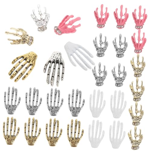 OATIPHO Halloween Nail Charms aus Langlebigem Metall Einzigartige Schädel Hand Designs für DIY Nagelkunst Vielseitige Maniküre Dekorationen für Kreative Halloween Accessoires OATIPHO Halloween Nail Charms aus Langlebigem Metall Einzigartige Schädel Hand Designs für DIY Nagelkunst Vielseitige Maniküre Dekorationen für Kreative Halloween Accessoires von OATIPHO