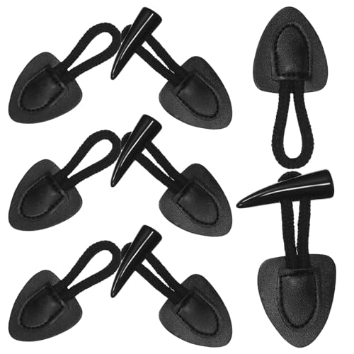 OATIPHO Lederknöpfe Mantelknöpfe 4 Paar Dekorative Knebelknöpfe für Mantel Kleidung Knöpfe Set von OATIPHO