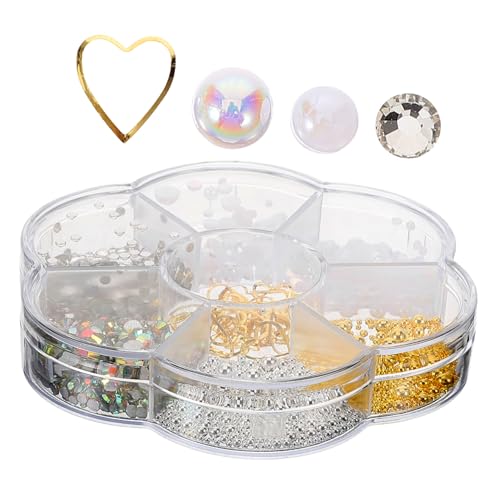 OATIPHO Perlen Nagelschmuck Charm UV Dekoration Nageldekor Edelsteine ​​Für Nägel Liebesherz Nagel Edelsteine Nagel Zubehör Schillernde Nagelsteine Nagelschmuck Für Frauen Harz von OATIPHO