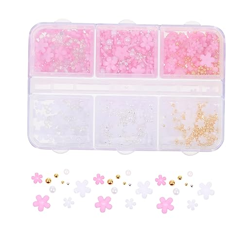 OATIPHO Blumen Nagel Satz 6 Fächer Nagelkunst Zubehör Harzblumen Maniküre Selbstgemacht für Kreative Nagelkunst Langlebige und Leichte Ornamente von OATIPHO