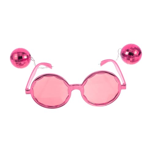 OATIPHO Spiegelkugelbrille Disco-party-brille Lustige Sonnenbrille Für Erwachsene Rahmen Funky Karikatur Neon Disco-sonnenbrille Für Erwachsene Led Visier Plastik Violet von OATIPHO