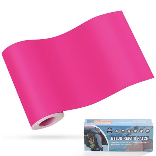 OAZ Nylon Selbstklebende Patches, 1 Rolle 10x160cm Selbstklebender Wasserdichte Reparatur Patch, Nylon Flicken Selbstklebend Rosa, für Zelte, Daunenjacke, Schlafsack, Tasche OAZ Nylon Selbstklebende Patches, 1 Rolle 10x160cm Selbstklebender Wasserdichte Reparatur Patch, Nylon Flicken Selbstklebend Rosa, für Zelte, Daunenjacke, Schlafsack, Tasche von OAZ