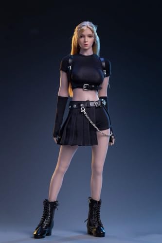 OBEST 1/6 Skala Puppe Kleidung Set, Schwarz Trendy Kurzer Rock Outfit, Stilvoller Rock Anzug für Die Meisten 1/6 Skala Weibliche Puppen, Modische Puppe Kleidung (Schuhe Nicht Enthalten) von OBEST
