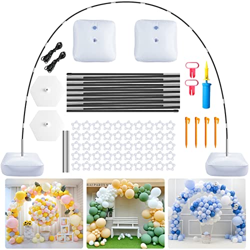 OBOVO Ballonbogen Kit, Ballon Bogen Ständer mit Basis, Wiederverwendbare Einstellbare Ballon Girlande für Hochzeit Graduierung Geburtstag Party Supplies Weihnachten Dekorationen, 2.7m Höhe & 3m Breite OBOVO Ballonbogen Kit, Ballon Bogen Ständer mit Basis, Wiederverwendbare Einstellbare Ballon Girlande für Hochzeit Graduierung Geburtstag Party Supplies Weihnachten Dekorationen, 2.7m Höhe & 3m Breite von OBOVO