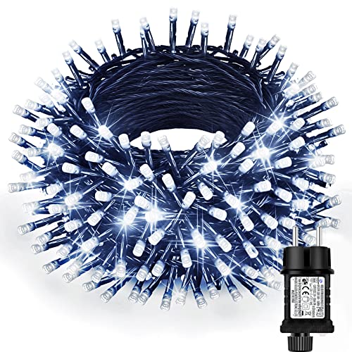 OBOVO LED Lichterkette Außen, 20M 200 LED Weiß Weihnachtsbeleuchtung mit Strom, 8 Modi & Speicherfunktion, IP44 Wasserdicht Lichterkette für Innen Außen, Balkon, Garten, Weihnachtsdeko OBOVO LED Lichterkette Außen, 20M 200 LED Weiß Weihnachtsbeleuchtung mit Strom, 8 Modi & Speicherfunktion, IP44 Wasserdicht Lichterkette für Innen Außen, Balkon, Garten, Weihnachtsdeko von OBOVO