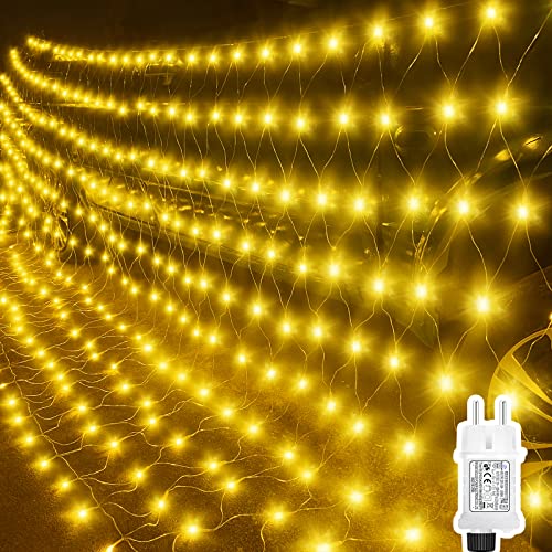 OBOVO LED Lichterkette Netz 3*2M, 200 LED Weihnachtsbeleuchtung Lichternetz mit Speicherfunktion und Timer, 8 Beleuchtungsmodi Warmweiß Lichterkette mit Stecker für Innen/Außen Weihnachten Party Deko OBOVO LED Lichterkette Netz 3*2M, 200 LED Weihnachtsbeleuchtung Lichternetz mit Speicherfunktion und Timer, 8 Beleuchtungsmodi Warmweiß Lichterkette mit Stecker für Innen/Außen Weihnachten Party Deko von OBOVO