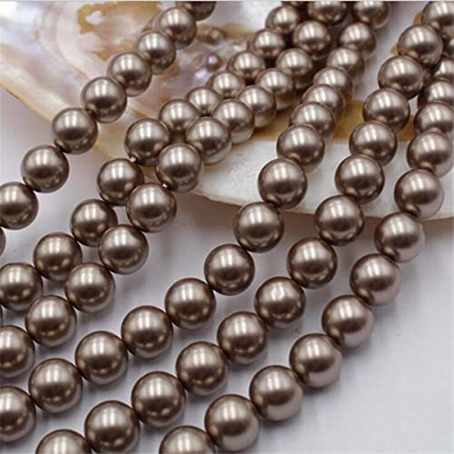 6 8 10 12mm Multicolor Shell Perlen Perlen Glatte Runde Lose Perlen Für DIY Schmuck Machen Armband Charms Zubehör 15''Inches-Braun,12mm 31pcs 6 8 10 12mm Multicolor Shell Perlen Perlen Glatte Runde Lose Perlen Für DIY Schmuck Machen Armband Charms Zubehör 15''Inches-Braun,12mm 31pcs von OBOYGANGNQE