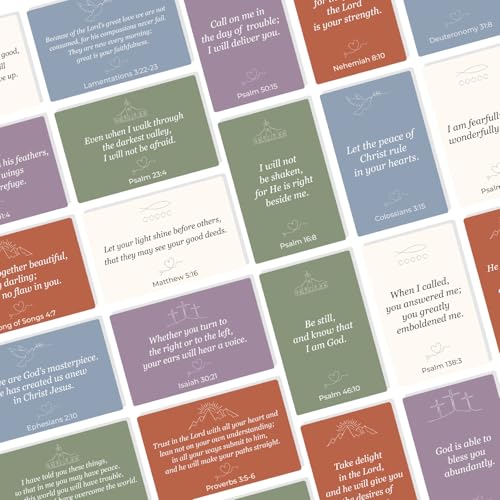 Obujopal 100 Stück Gebetskarten, Bibelvers Schrift Karten für Frauen und Männer, mit Versen, Ermutigung, Motivation, christliche Gfits von OBUJOPAL