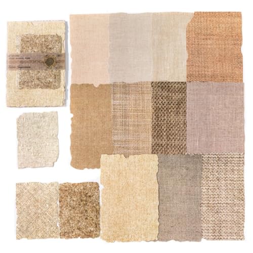 OBUJOPAL Vintage-Scrapbook-Papier für Junk-Tagebuch, Collage, Kartenherstellung, DIY-Dekoration, 14x10,5 cm, 28 Blatt, Beige OBUJOPAL Vintage-Scrapbook-Papier für Junk-Tagebuch, Collage, Kartenherstellung, DIY-Dekoration, 14x10,5 cm, 28 Blatt, Beige von OBUJOPAL