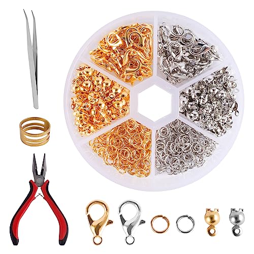 463 Stück Kettenverschluss Set, Verschlüsse Hummer Set, Armband Verschluss Set, mit Werkzeug Zange Pinzette Öffner und Schließer für DIY Armband Schmuckherstellung 463 Stück Kettenverschluss Set, Verschlüsse Hummer Set, Armband Verschluss Set, mit Werkzeug Zange Pinzette Öffner und Schließer für DIY Armband Schmuckherstellung von OCCOUMR