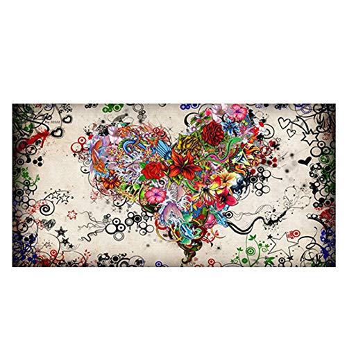 Wandbilder für Wohnzimmer Dekoration Abstrakt Bunte Herz Blumen Malerei auf Leinwand Poster und Drucke Modern 50x100cm Rahmenlos Wandbilder für Wohnzimmer Dekoration Abstrakt Bunte Herz Blumen Malerei auf Leinwand Poster und Drucke Modern 50x100cm Rahmenlos von OCEANGOD