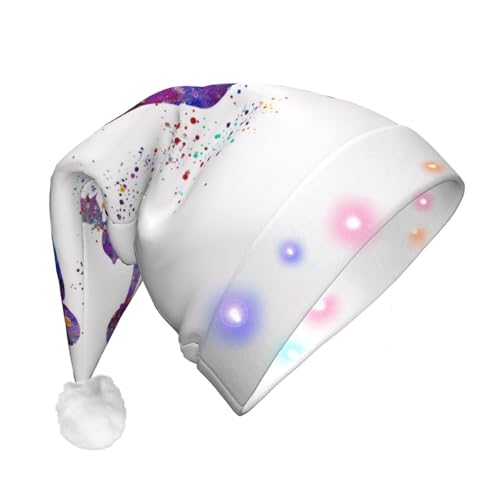 Basketball Mädchen Muster Erwachsene Plüsch Glow Weihnachtsmütze Dekorative Hut Geeignet Für Neujahr Party Supplies von OCELIO