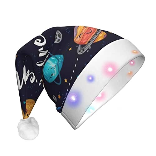 Cute Planet Erwachsene Plüsch Glow Weihnachtsmütze Dekorative Hut Geeignet Für Neujahr Party Supplies von OCELIO