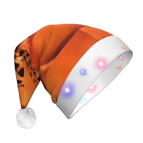 Leopard Little Gecko Erwachsene Plüsch Glow Weihnachtsmütze Dekorative Hut Geeignet Für Neujahr Party Supplies von OCELIO