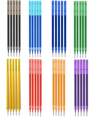 8 Colours Erasable Rollerball Pen Refill, 40 Pcs 0.5 mm Erasable Pen Refills Friction Heat Erasable Gel Ink Refill, Replaceable Medium Fine Point clicker Refill Stationery 8 Colours Erasable Rollerball Pen Refill, 40 Pcs 0.5 mm Erasable Pen Refills Friction Heat Erasable Gel Ink Refill, Replaceable Medium Fine Point clicker Refill Stationery von OCHILIMA