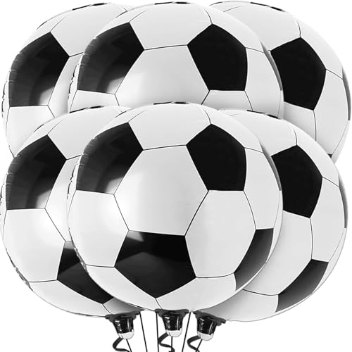 Football Ball Balloons, 6Pack Black and White Mylar Football Balloons - Huge 22 Inch, Football Party Decorations Supplies for Kids Children Football Lover Sport Theme Birthday Party Decor Football Ball Balloons, 6Pack Black and White Mylar Football Balloons - Huge 22 Inch, Football Party Decorations Supplies for Kids Children Football Lover Sport Theme Birthday Party Decor von OCHILIMA
