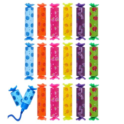 Pack of 18 Mini Highlighters,Cute Candy Textliner Pens for Kid Student 6 Colors Cute Chisel Tip Marker Pen for Candy Party Birthday Drawing Poster Diary Greeting Card School Office Supplies (Style 2) von OCHILIMA