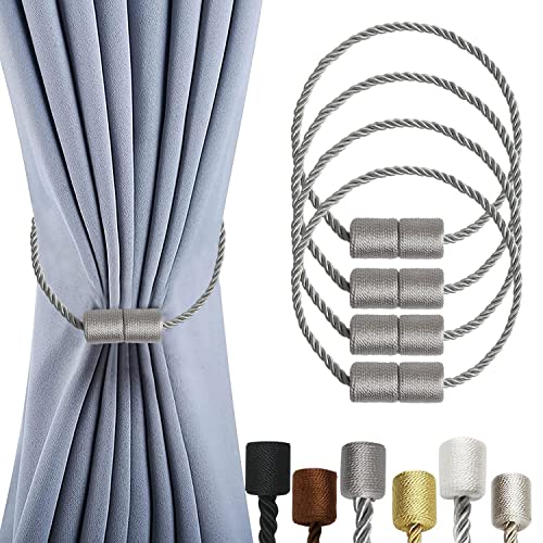 OCIOLI 4 Pack magnetischen Vorhang Krawattenhalter Vorhang Krawattenhalter Vorhang Krawatten mit dickeren Twist Rope & Starke Magnet Krawatte zurück für Vorhänge von OCIOLI