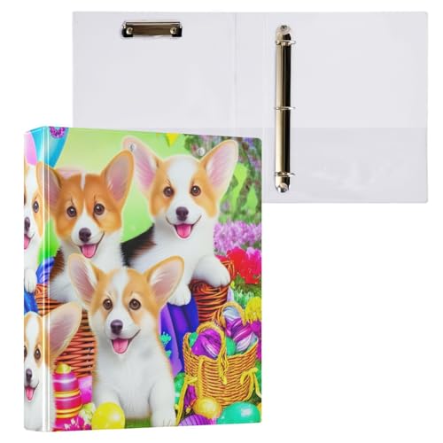 Adorable Dogs Klemmbrett mit drei Ringbüchern, 2,5 cm, für Briefformen (21,6 x 27,9 cm), 1 Packung von ODAWA