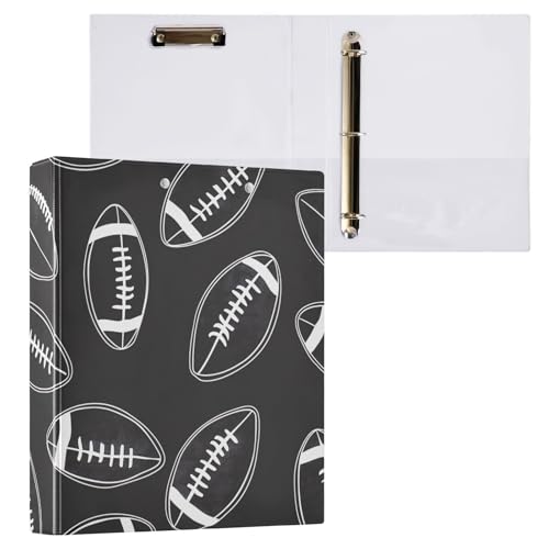 American Football Klemmbrett mit 3 Ringen, für Briefgröße, für Schule und Büro, Schwarz, 2 Stück American Football Klemmbrett mit 3 Ringen, für Briefgröße, für Schule und Büro, Schwarz, 2 Stück von ODAWA