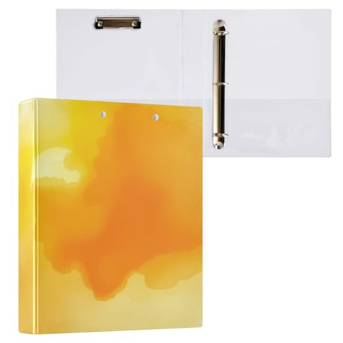Aquarell-Klemmbrett, 3-Ringbinder, Aktenordner für Bürobedarf, Orange, Gelb, 2 Stück Aquarell-Klemmbrett, 3-Ringbinder, Aktenordner für Bürobedarf, Orange, Gelb, 2 Stück von ODAWA