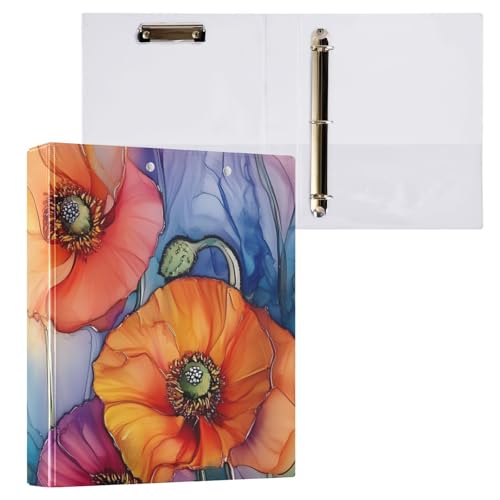 Batik-Klemmbrett mit Blumenmuster, 3 Ringbücher für Briefgröße, Papierordner für Schule und Büro, 2 Stück Batik-Klemmbrett mit Blumenmuster, 3 Ringbücher für Briefgröße, Papierordner für Schule und Büro, 2 Stück von ODAWA