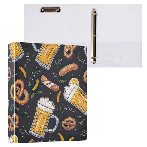 Beer Bretzels Ringordner mit 3 Ringen, mit Profil-Klemmbrett, Schwarz, 1 Stück Beer Bretzels Ringordner mit 3 Ringen, mit Profil-Klemmbrett, Schwarz, 1 Stück von ODAWA
