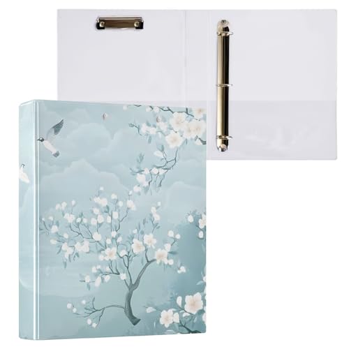 Blossom Klemmbrett-Binder, rund, 3-Ring-Ordner, Aktenordner für Bürobedarf, 1 Packung von ODAWA