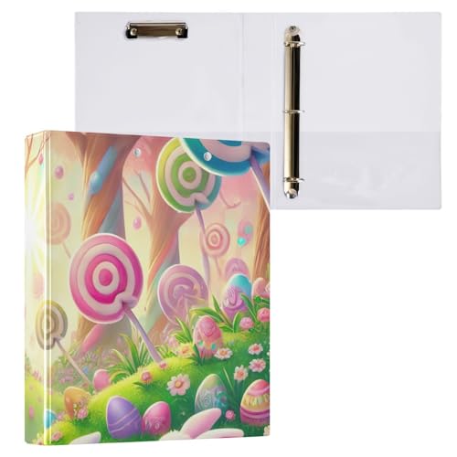Candyland Bunnies Klemmbrett mit 3 runden Ringen, 2,5 cm, Rosa, 2 Stück von ODAWA