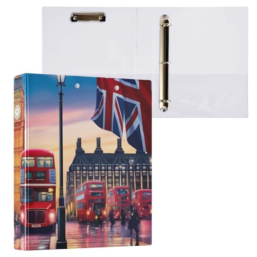 Cityscape London Klemmbrett mit 3 runden Ringen, 2,5 cm, 2,5 cm, 2 Stück Cityscape London Klemmbrett mit 3 runden Ringen, 2,5 cm, 2,5 cm, 2 Stück von ODAWA