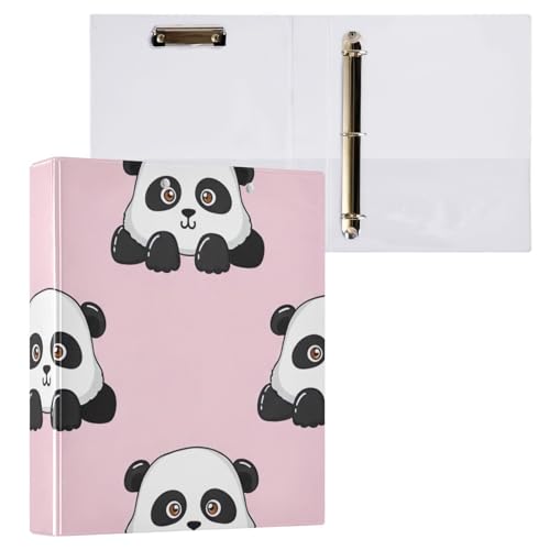 Cute Cartoon Pandas Peeking Binder Klemmbrett Runde 3-Ringbücher Aktenordner für Schule und Bürobedarf, 1 Packung Cute Cartoon Pandas Peeking Binder Klemmbrett Runde 3-Ringbücher Aktenordner für Schule und Bürobedarf, 1 Packung von ODAWA