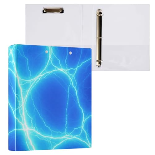 Electric Blue Lightning Klemmbrett 3-Ringbücher für 200 Blatt Aktenordner für Schule und Bürobedarf, 2 Stück Electric Blue Lightning Klemmbrett 3-Ringbücher für 200 Blatt Aktenordner für Schule und Bürobedarf, 2 Stück von ODAWA