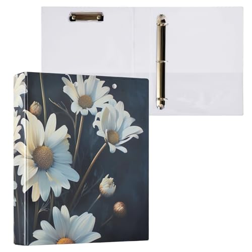Elegantes Klemmbrett mit Gänseblümchen-Motiv, runde Ringe, Organizer für Schule und Büro, 2 Stück von ODAWA