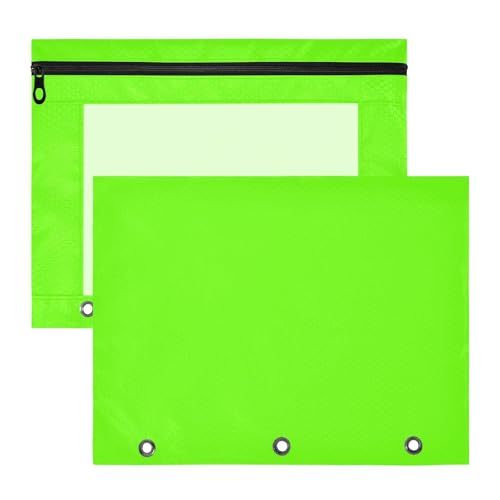 Federmäppchen für Lehrer, 3 Löcher, 31 x 24 cm, Hellgrün, 2 Stück von ODAWA