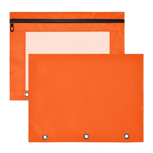 Federmäppchen für Mädchen, 3 Löcher, Zinnoberrot, 31 x 24 cm, 2 Stück von ODAWA