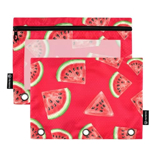 Federmäppchen mit 3 Ringbüchern, Wassermelonen-Rot, 2 Stück Federmäppchen mit 3 Ringbüchern, Wassermelonen-Rot, 2 Stück von ODAWA