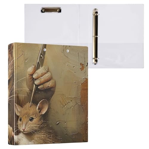 Funny Cat Mouse Haircut Klemmbrett Binder Drei Ringbücher Datei Ordner für Schule und Bürobedarf, 1 Packung Funny Cat Mouse Haircut Klemmbrett Binder Drei Ringbücher Datei Ordner für Schule und Bürobedarf, 1 Packung von ODAWA