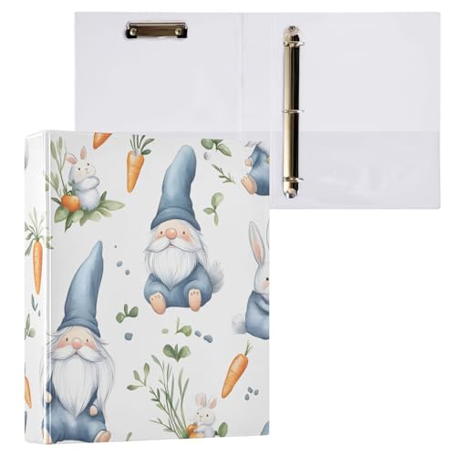 Gnomes Rabbits Klemmbrett mit 3 Ringen, Organizer für Schule und Büro, Weiß, 1 Stück von ODAWA