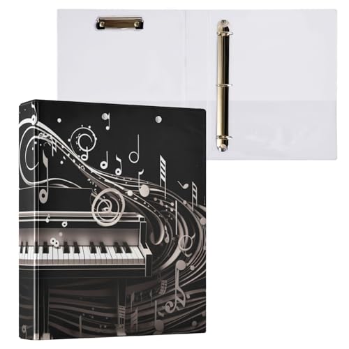Klassisches Klavier-Klemmbrett, rund, 3-Ring-Ordner, Aktenordner für Schule und Bürobedarf, 1 Stück Klassisches Klavier-Klemmbrett, rund, 3-Ring-Ordner, Aktenordner für Schule und Bürobedarf, 1 Stück von ODAWA