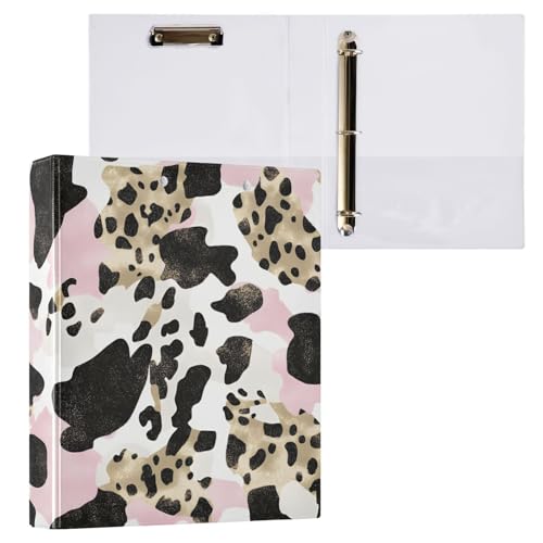 Klemmbrett mit 3 Ringen, Leopardenmuster, mit Klemmbrett, Aktenordner für Bürobedarf, 1 Packung Klemmbrett mit 3 Ringen, Leopardenmuster, mit Klemmbrett, Aktenordner für Bürobedarf, 1 Packung von ODAWA